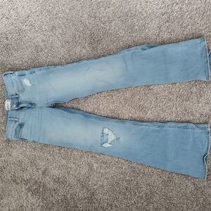Abercrombie Kids Girls Light Blue Flare Jeans